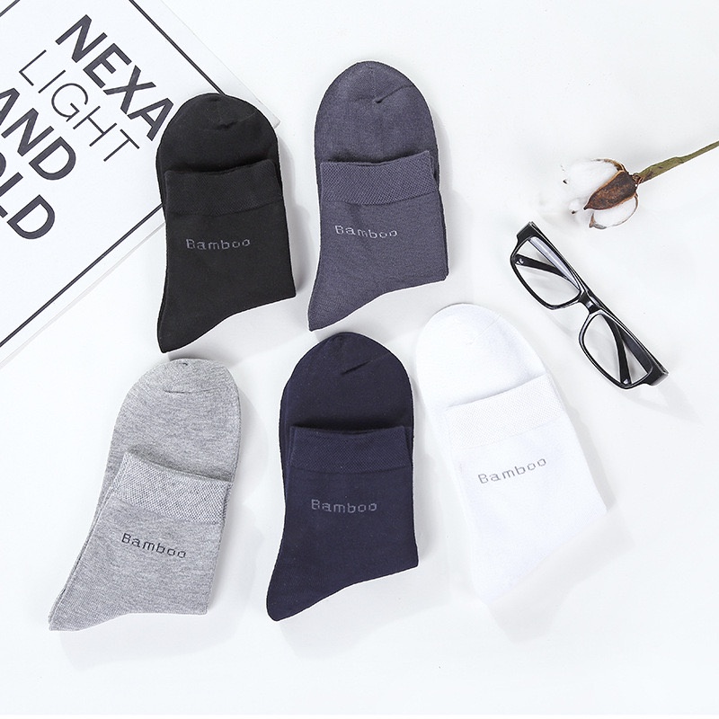 Kaos Kaki Pria High Quality Super / Kaos Kaki Kerja Super Nyaman / Kaus Kaki Pria Serat Bamboo Anti Bakteri Kasual Bisnis Socks