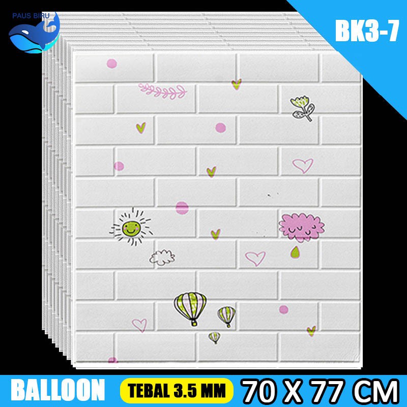 Wallpaper dinding wallfoam 3d motif gambar Dekorasi Kamar murah 70x77cm-BALLOON