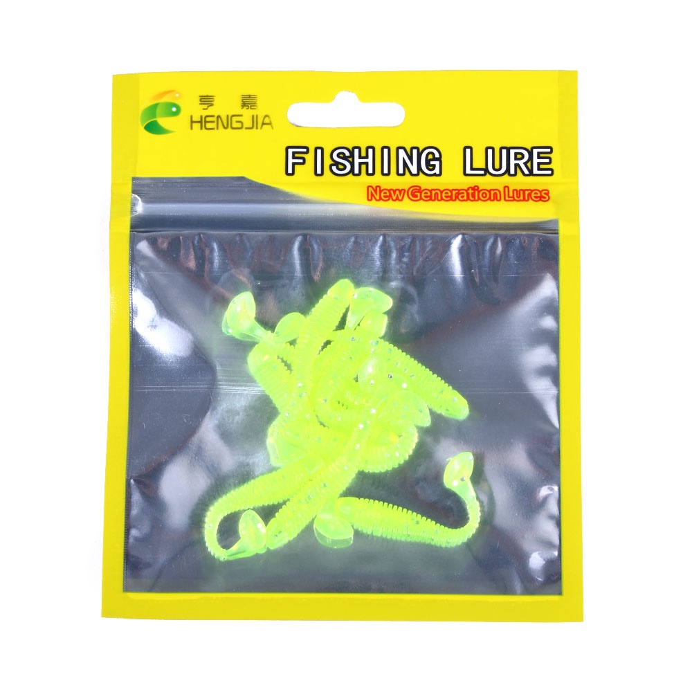 Hengjia 10pcs Umpan Pancing Bentuk Ikan Bahan Plastik Lembut Ukuran 5cm 0.6g