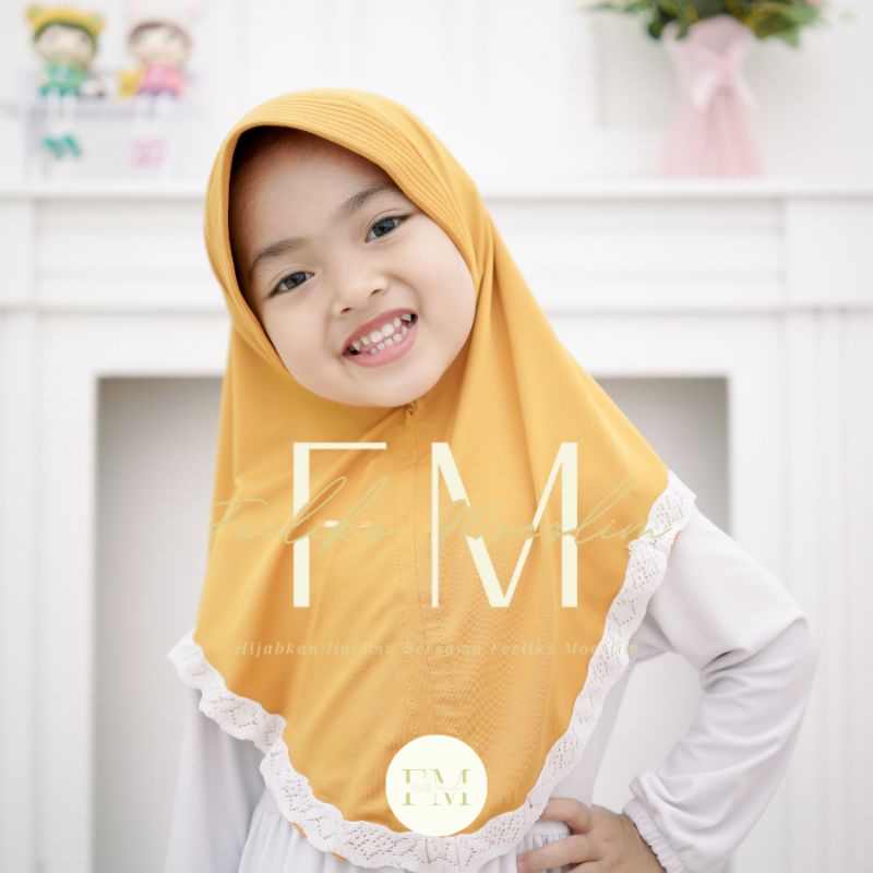 Hijab Anak Alisa pet / Hijab nyaman lucu murah kualitas PREMIUM