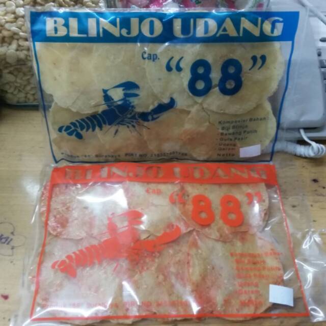 

BELINJO UDANG CAP 88 KERIPIK BLINJO MENTAH 88