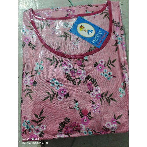 Piyama Cp set celana panjang Katun Motif Bunga Pretty girl-KODE 25D