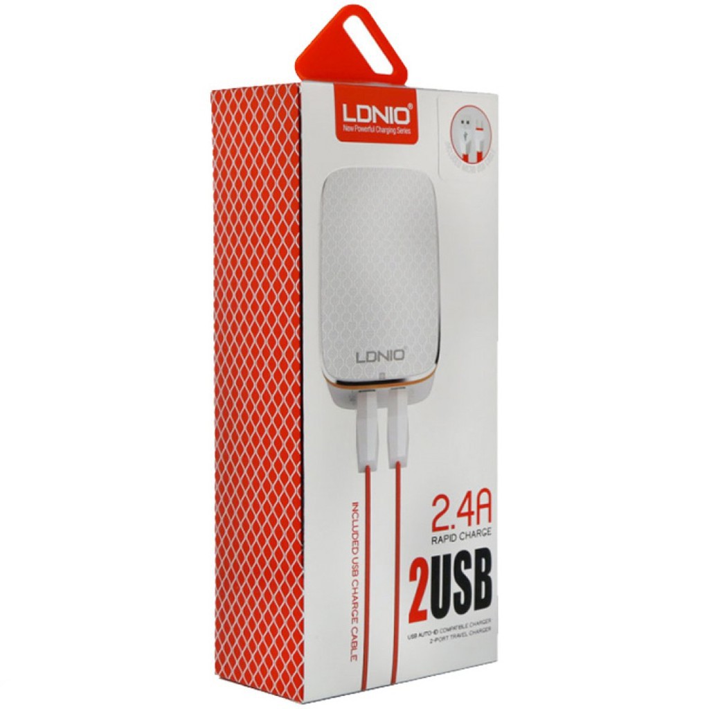 LDNIO A2204 HOME CHARGER TRAVEL 2 PORT TERMURAH USB ORIGINAL FAST CHARGING