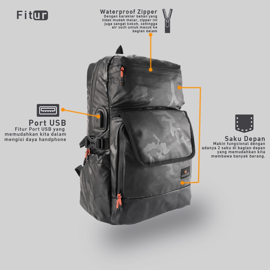 ARISTO ARMY |MANNEEDME x URBAN| Tas Ransel Punggung Pria Backpack ORIGINAL