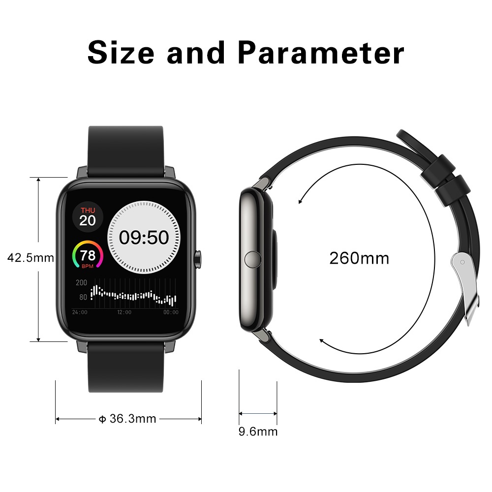 Smartwatch wanita pria Fitness Tracker Sehat Heart Rate Pemantauan Jam tangan led pria Gelang Olahraga Smartwatch