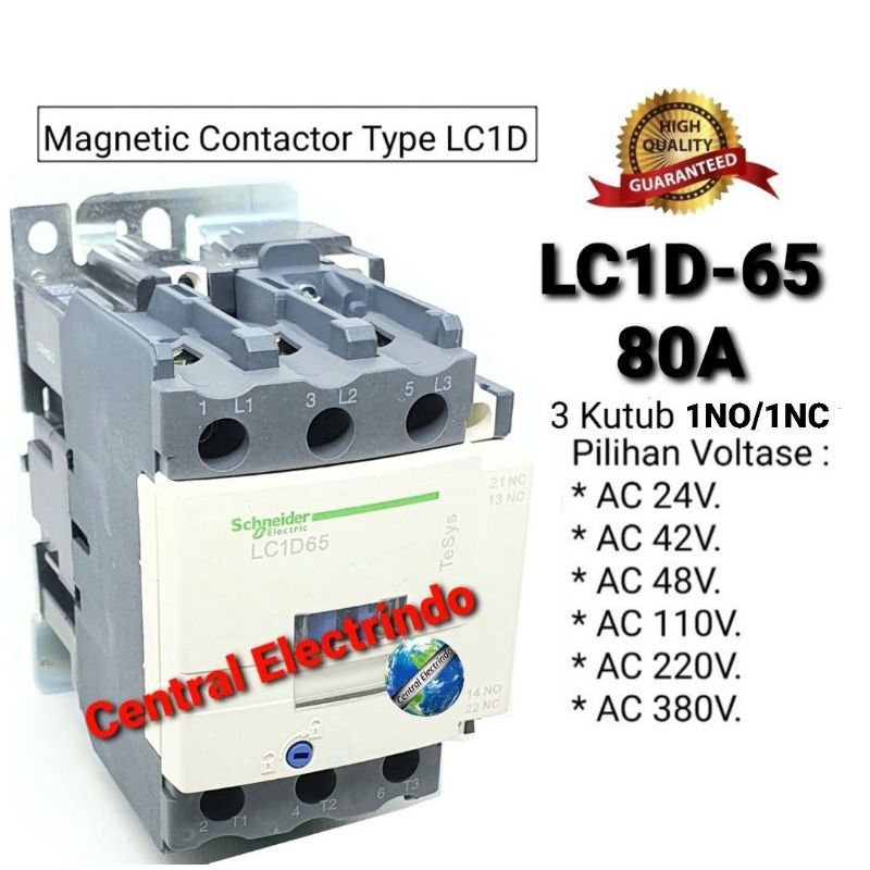 Kontaktor Contactor LC1D-65M7 AC 220V.