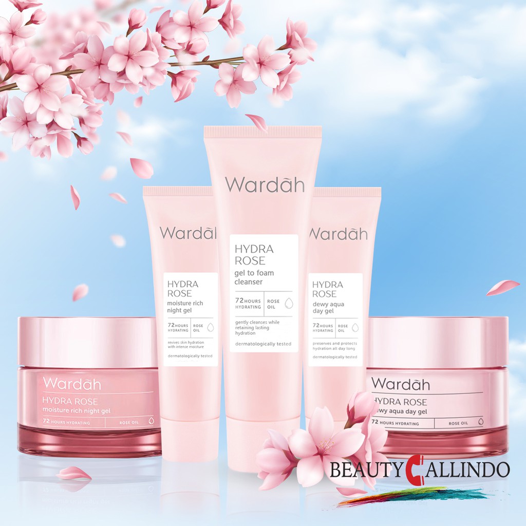 Wardah Hydra Rose Series | Cleanser | Day Cream | Night Cream