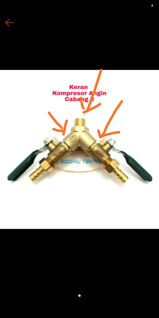 Keran Kompresor Angin Cabang 2