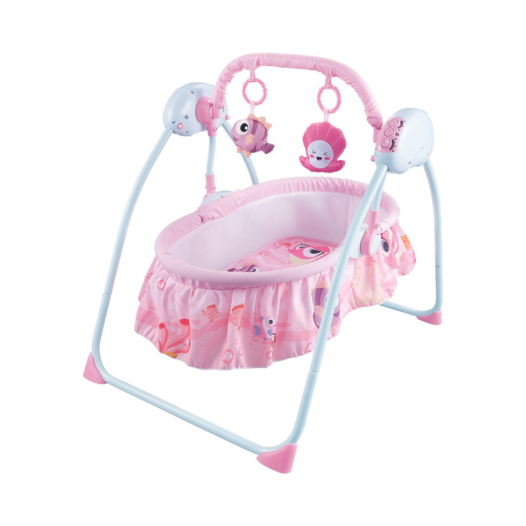 Bebe Smart Ocean Wonders Cradle Swing Tempat Tidur Ayunan Bayi Pink Merah Muda