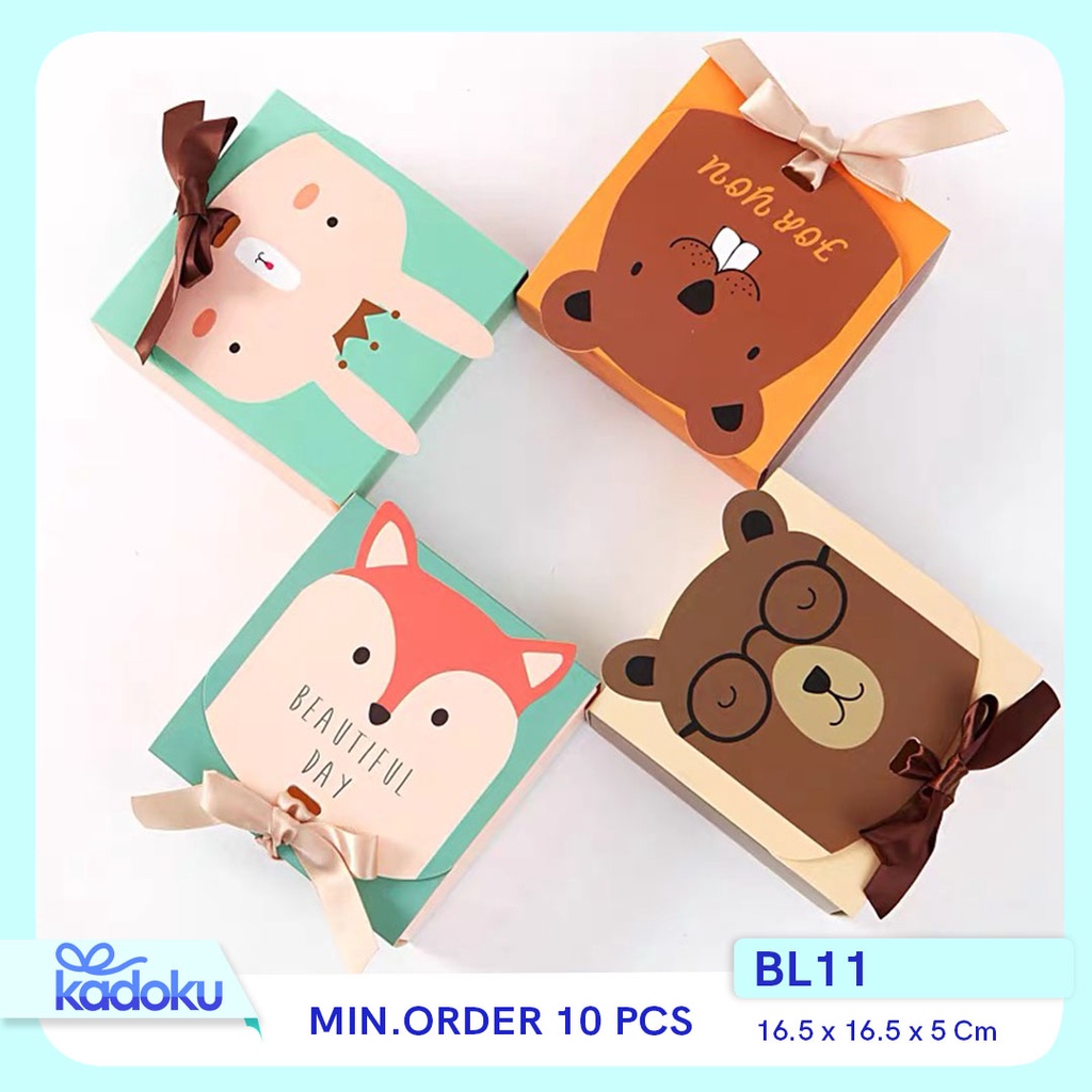 

Giftbox animal / Kotak motif animal / Box kartun / Box souvenir anak I BL11