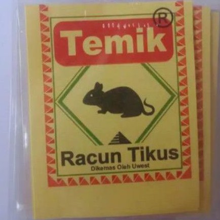 Racun Tikus Temix Serbuk Biji hitam Isi 100 Bungkus(satu lembar isi 100 bungkus)