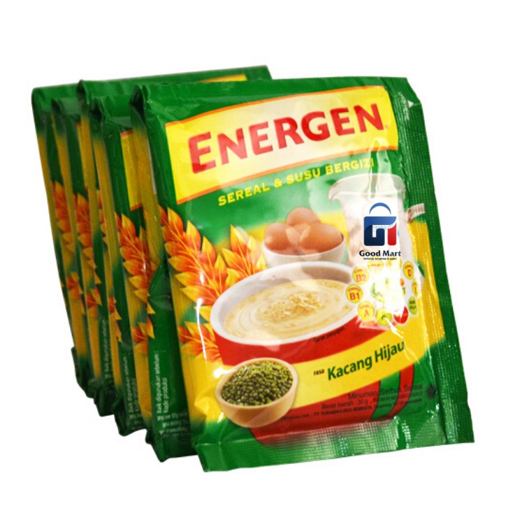 

RENCENG Energen - Minuman Sereal Susu Bergizi Rasa Kacang Hijau - 10pcs x 29gr