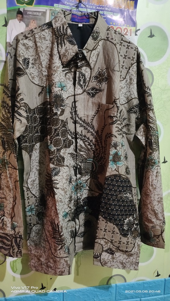 Kemeja Batik Premium Ndoromesem Pria Lengan Panjang Ganes Prabu Katun Halus Baturaden Fullfuring