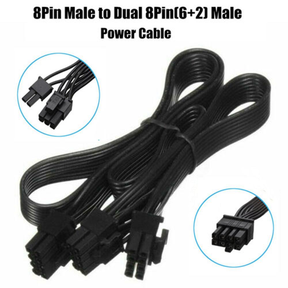 Lanfy Kabel Power Pci-E Gpu 8pin (6 + 2) Male Ke Male 18awg 8pin Male Panjang 60cm