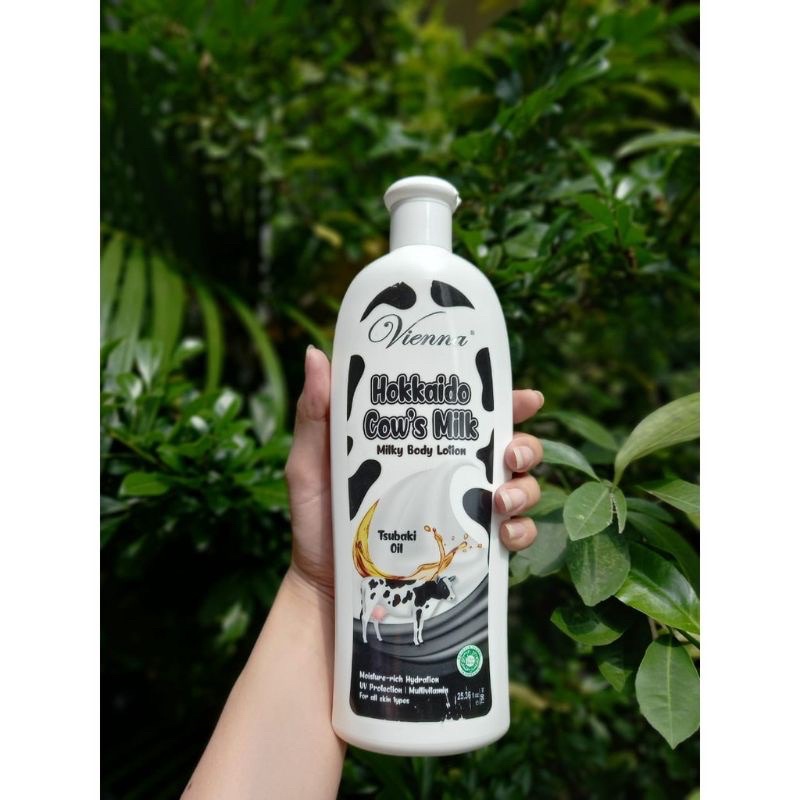 vienna hokkaido cow milk body milk lotion - lotion vienna hokkaido milk 600 ml