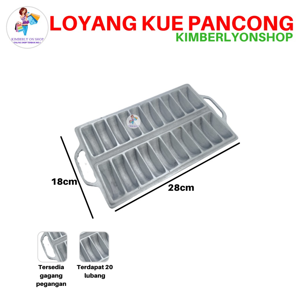 Kimberlyonshop Loyang Cetakan Kue Pancong 20 Lubang