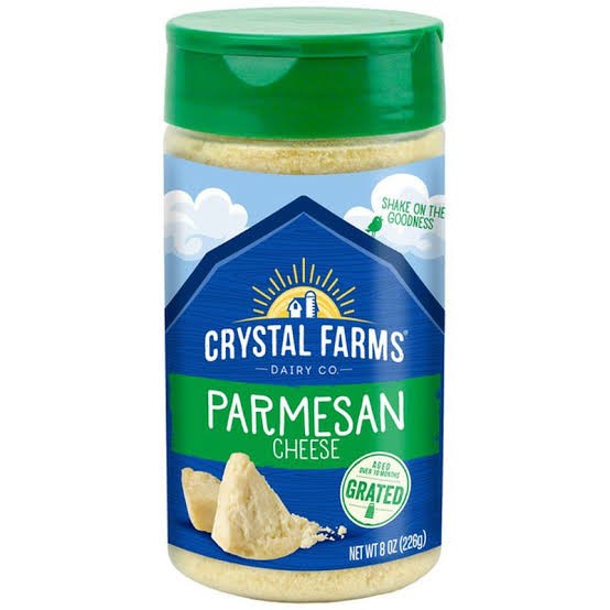 

crystal farms parmesan cheese 85g | keju