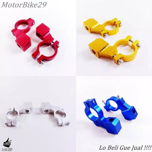 Dudukan Spion CNC Honda Yamaha Suzuki Dll Universal Variasi Bracket Spion Motor