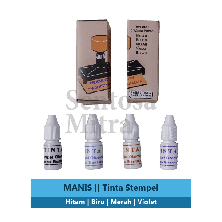 

Refill Ink Stamp Pad Isi Ulang Tinta Cap Stempel Manis Hitam | Biru | Merah | Violet Ungu