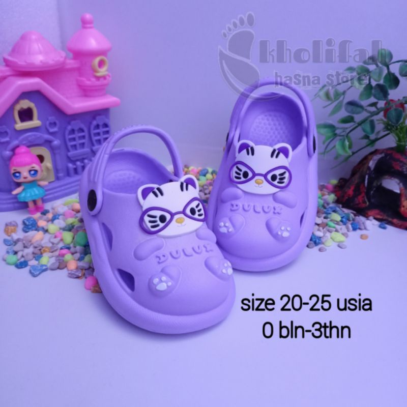 Sandal anak bayi Baim kucing 3D sandal lucu murah Dulux 378e-cat