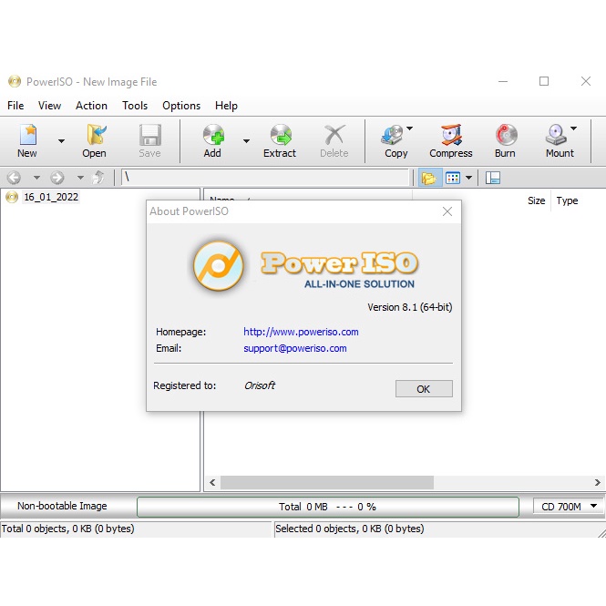 Lisensi Power ISO v8.5 Terbaru 2023 Lifetime Full Version