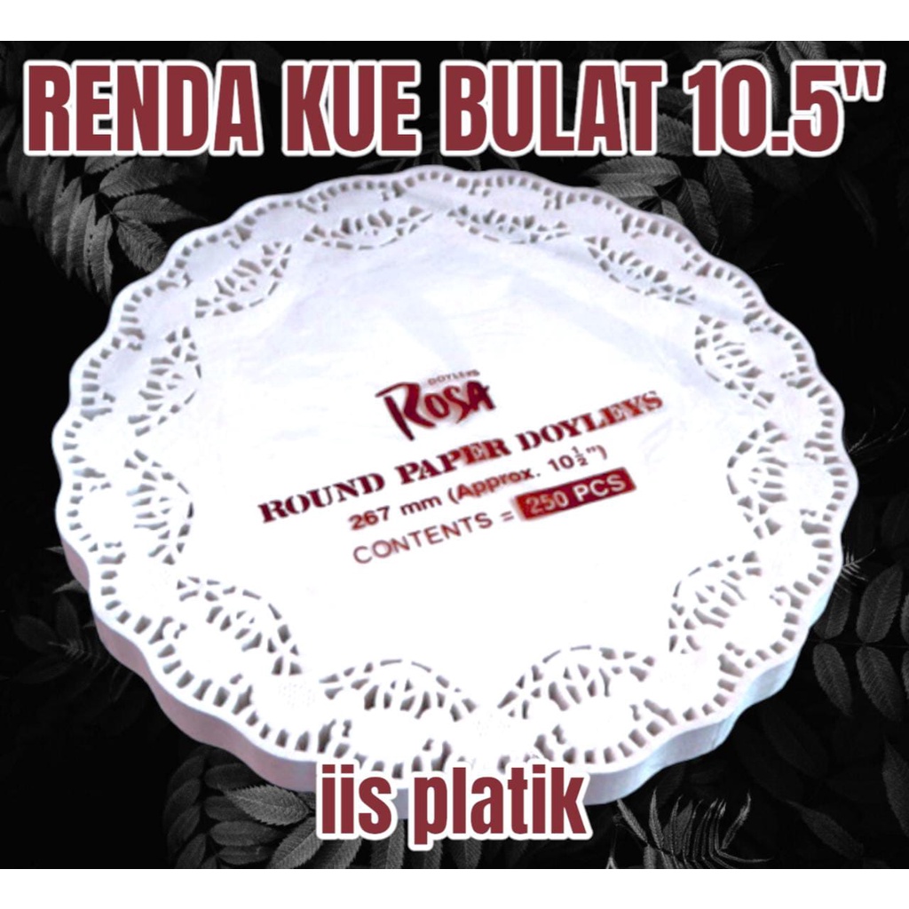 Doyleys Paper / Alas kue Bulat Rosa 10&quot; / Doilies Paper / Doily Paper / Doyley paper / Alas Kue Renda