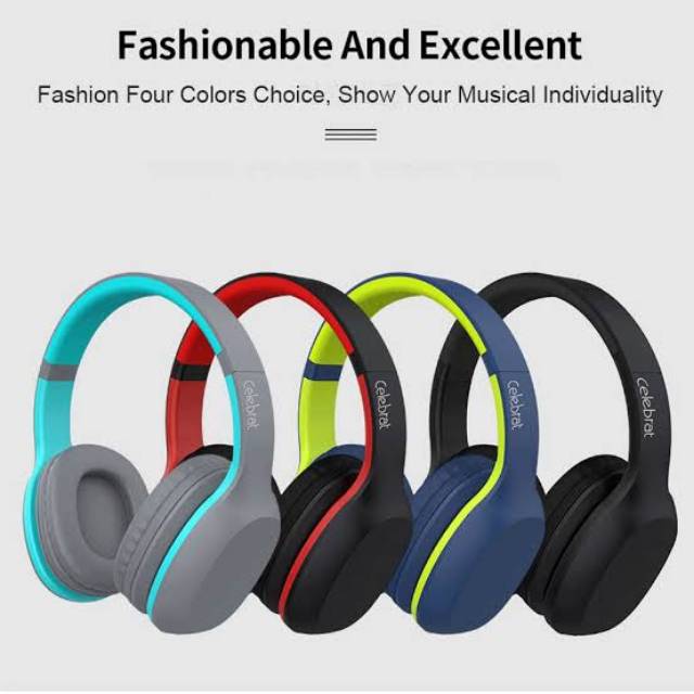 HEADSET WIRELESS BLUETOOTH ORIGINAL CELEBRAT HEADPHONE