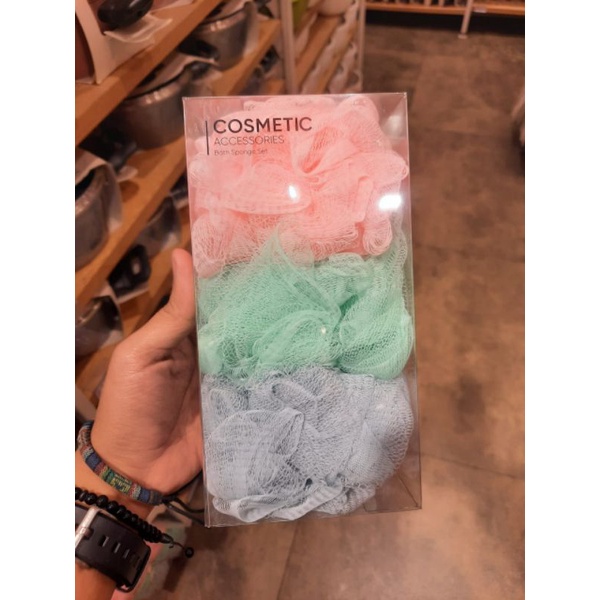 miniso spons mandi isi 3 pcs