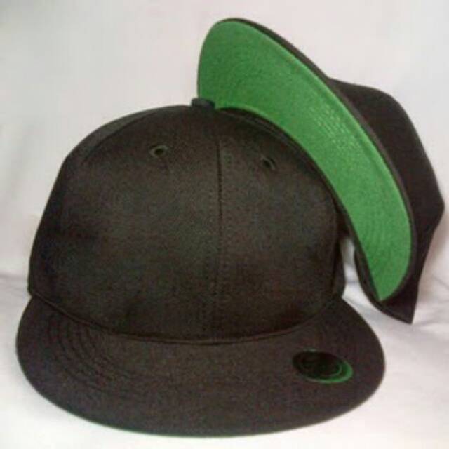 Promo murah meriah topi snapback polos hitam base hijau model original standart distro