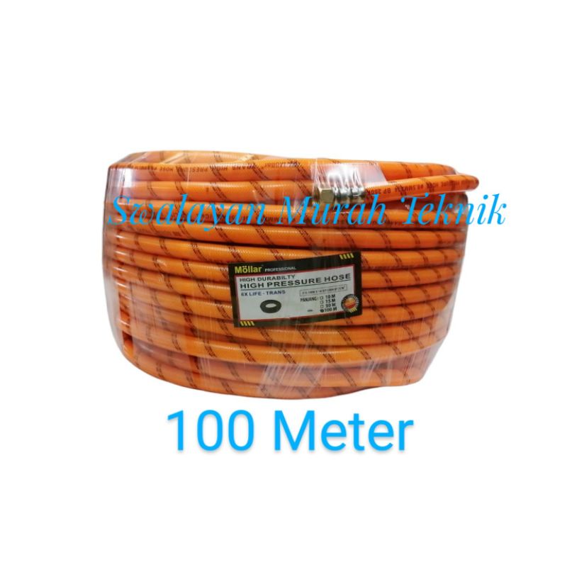 Selang Angin Kompresor MOLLAR 100 Meter Steam Pressure Hose 100M 250Bar