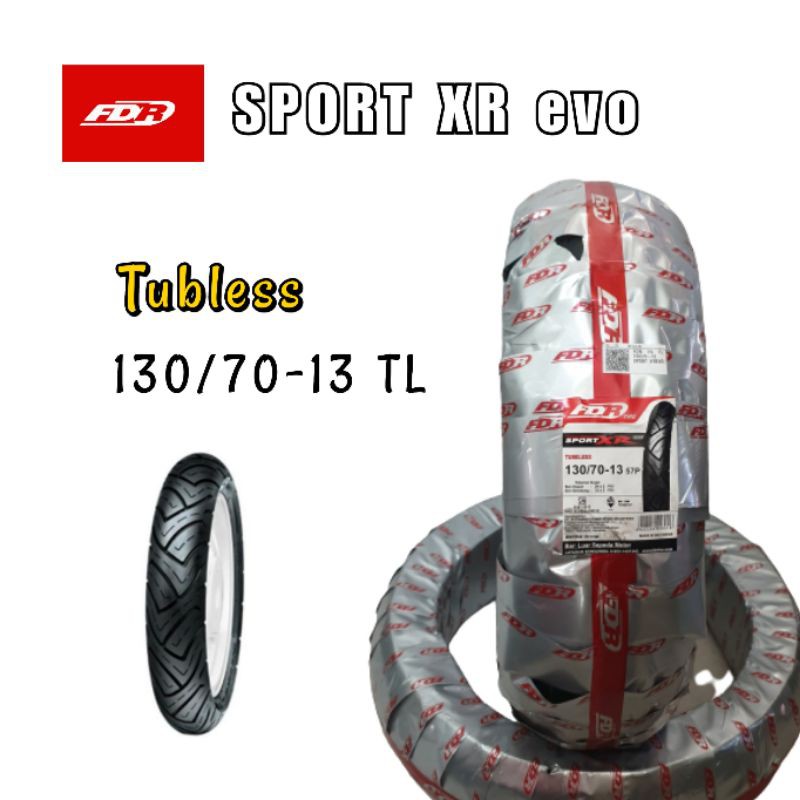BAN LUAR FDR SPORT XR EVO 130/70-13 BAN BELAKANG BAN TUBLESS UNTUK MOTOR N-MAX