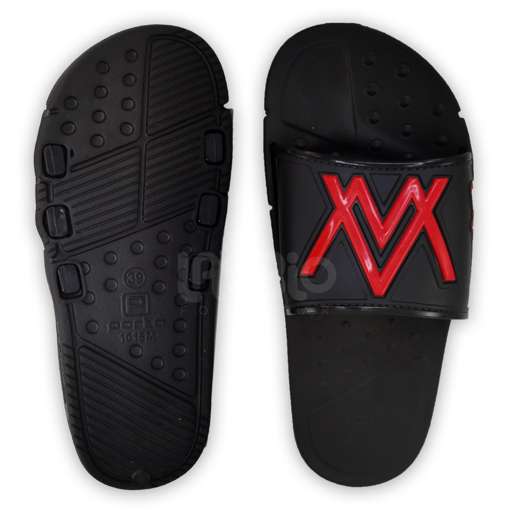 Porto Sandal Alan Walker Selop Slide Slip On Karet Pria Kasual 1015