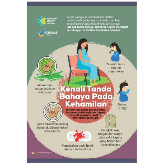 Poster Kenali Tanda Bahaya Pada Kehamilan Shopee Indonesia