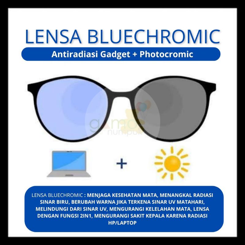 Lensa Kacamata Bluechromic