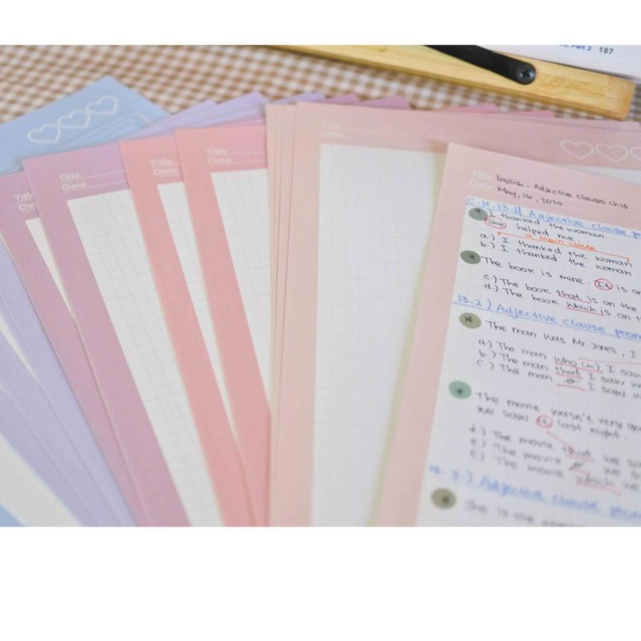 

EK7 Loose Leaf Grid 6 Rings | 20 Rings | 26 Rings A5 & B5 Multicolor Gaya korea Terlaris
