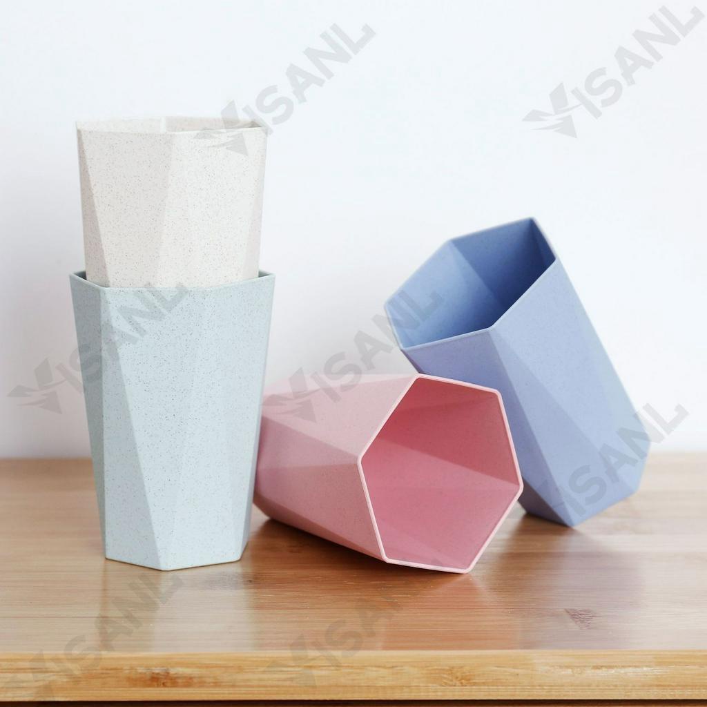 Gelas Wheatstraw Cangkir Plastik Cup Warna Warni Set 4 Pcs Kopi Teh Portable Gelas Plastik