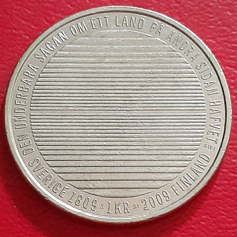 Uang Koin Kuno Luar 1 Krona Commemorative Swedia