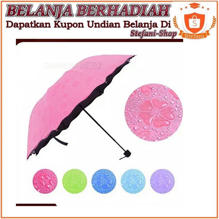 payung lipat 3D ajaib magic umbrella dimensi timbul motif