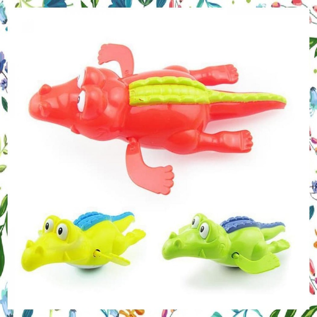 BUAYA PUTAR BISA BERENANG DALAM AIR MAINAN PUTAR JADUL CLOCKWORK