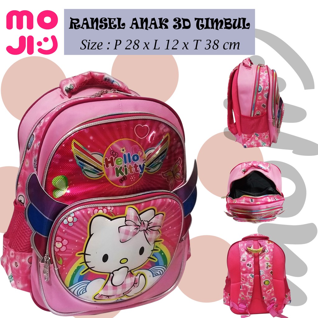 Tas Ransel Anak - Ransel Sekolah Emboss 3D J-5818 Import