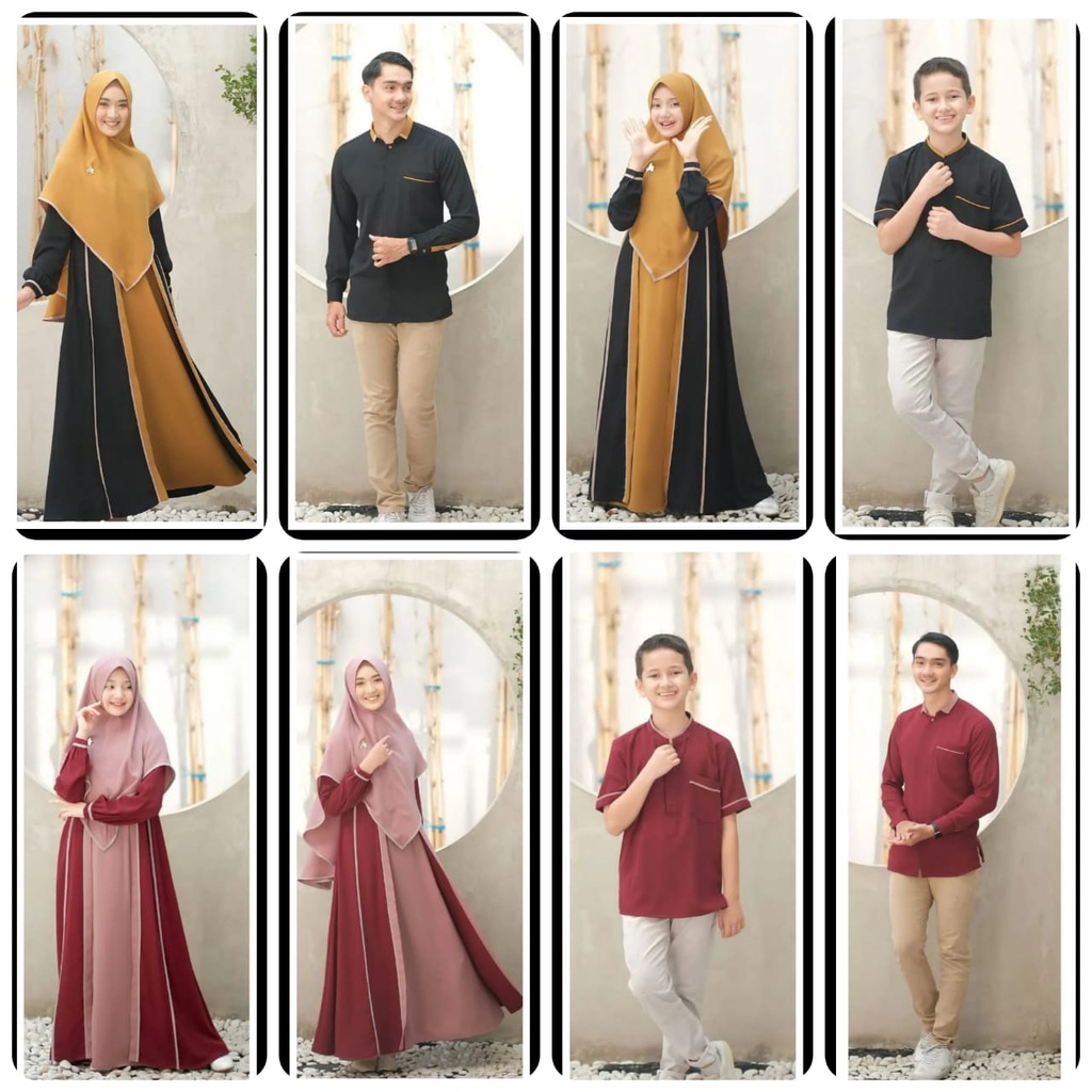 Elfa 231 Autumn Honey Gamis Kagumi 235 Kahfi 195 Sarimbit SPESIAL LEBARAN Ethica Baju Muslim Couple 