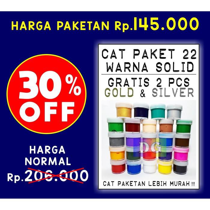 Art / 22 Warna Paket - Cat Tekstil / Lukis Utk Kaos / Kanvas / Tas / Sepatu