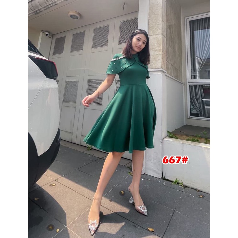 667#dress scuba wanita//dress natal dress pesta wanita terbaru