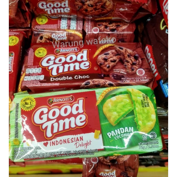 

Good Time Cookies Double Choc & Pandan Coconut 72gr