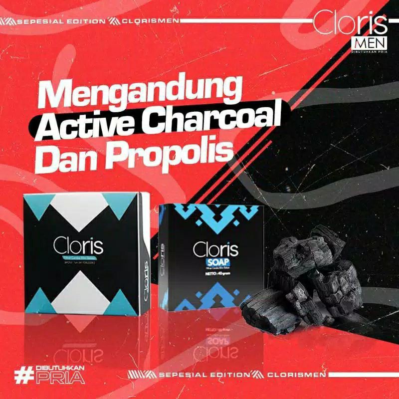 Clorismen Paket Skincare Pria Sabun &amp; Serum Acne Brightening Series Perawatan Wajah Pria Penghilang Jerawat Komedo Bopeng
