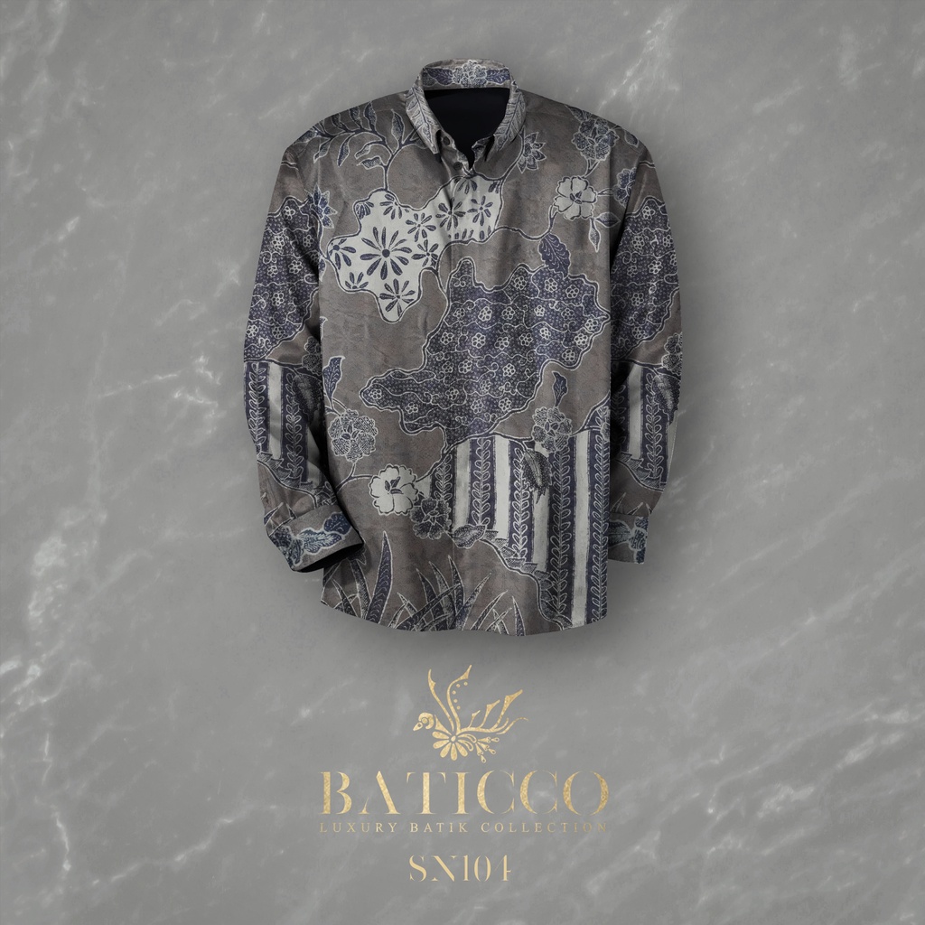 Kain Batik Tulis Premium Sutra Pola Kemeja Pria SN104