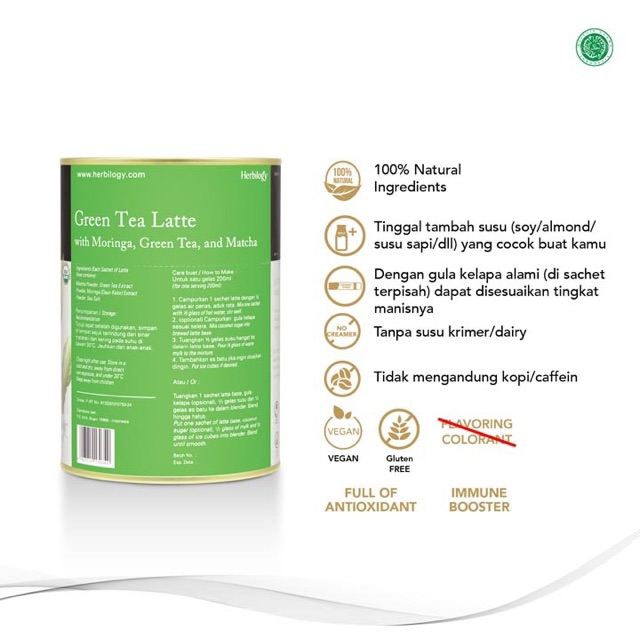 Herbilogy Latte Base Powder isi 10 pcs