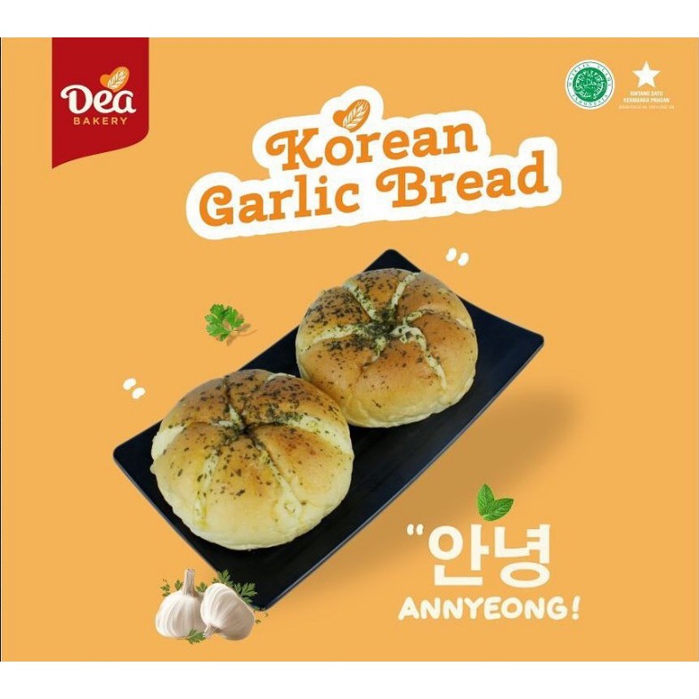 [DEA BAKERY] Korean Garlic Cheese Bread / Korean Bread isi 4pcs