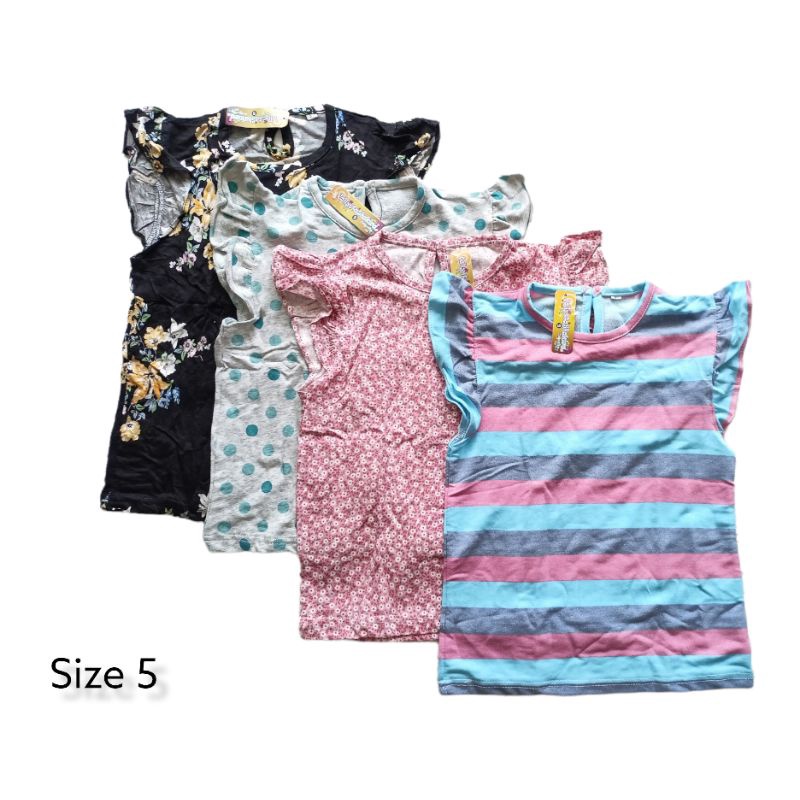 callysta kaos Ruffle size 1-5 tahun motif