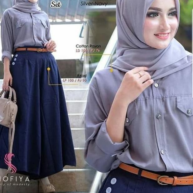 Katalog Setelan Kulot Atasan Gantung Muslim Maria Space 30 Ide Keren Model Baju Muslim Setelan Kulot Maria Space